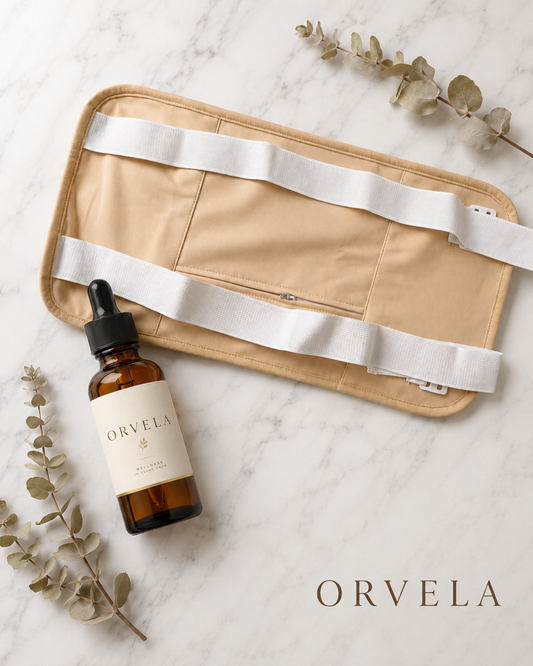 Orvela Belly Ritual Kit — Organic Castor Oil + Cotton Wrap Pack